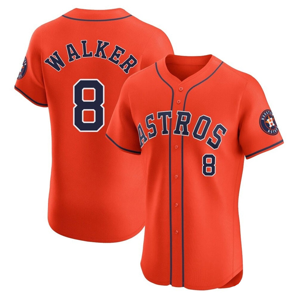 Davalo H.Astros #8 Christian Walker Player Orange Home Limited Elite Stitched Jerseys