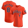 Davalo H.Astros #8 Christian Walker Player Orange Home Limited Elite Stitched Jerseys