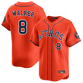 Davalo H.Astros #8 Christian Walker Player Orange Home Limited Stitched Jerseys