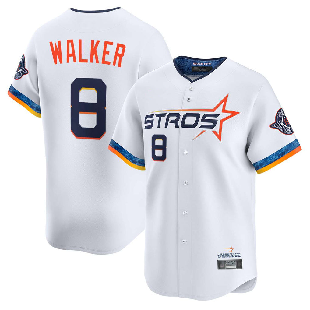 Davalo H.Astros #8 Christian Walker Player White City Connect Limited Home Stitched Jerseys