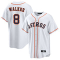 Davalo H.Astros #8 Christian Walker Player White Home Game Stitched Jerseys