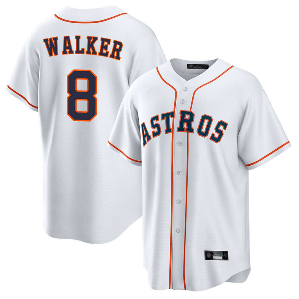 Davalo H.Astros #8 Christian Walker Player White Home Game Stitched Jerseys