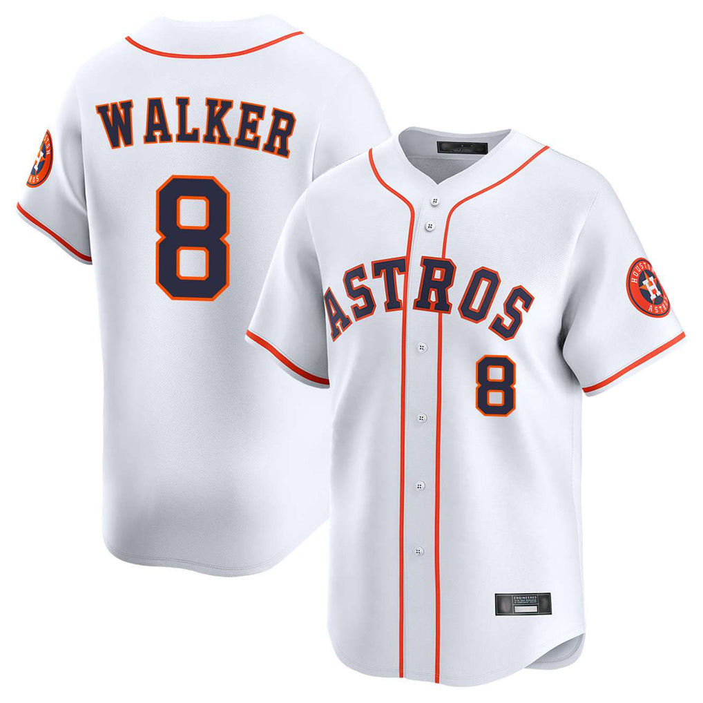 Davalo H.Astros #8 Christian Walker Player White Home Limited Stitched Jerseys