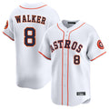 Davalo H.Astros #8 Christian Walker Player White Home Limited Stitched Jerseys