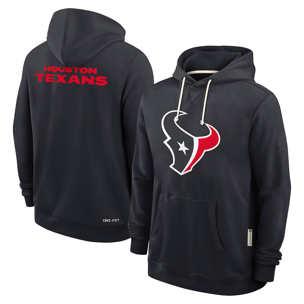Davalo H.Texans Navy Sideline Standard Home Dri-FIT Hoodie Blank Player Stitched Jerseys