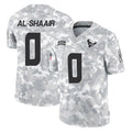 Davalo H.Texans #0 Azeez Al-Shaair Player Arctic Camo Salute To Service Limited Game Stitched Jerseys