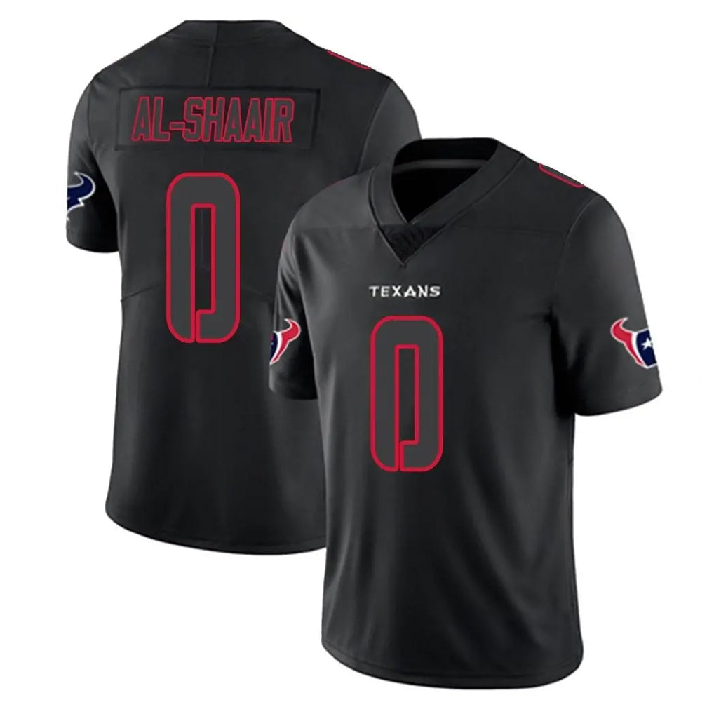 Davalo H.Texans #0 Azeez Al-Shaair Player Black Impact Limited Game Stitched Jerseys