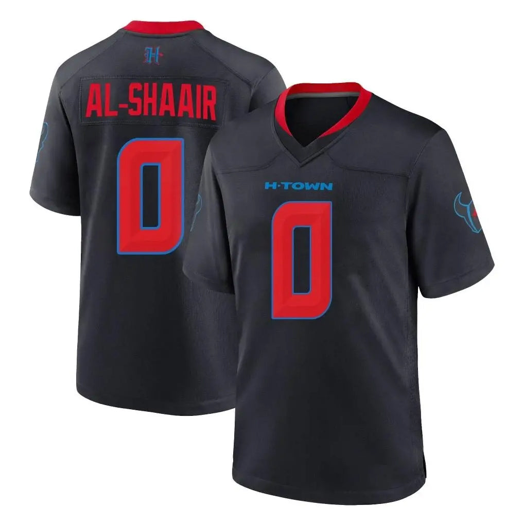 Davalo H.Texans #0 Azeez Al-Shaair Player Navy 2nd Alternate Home Game Stitched Jerseys