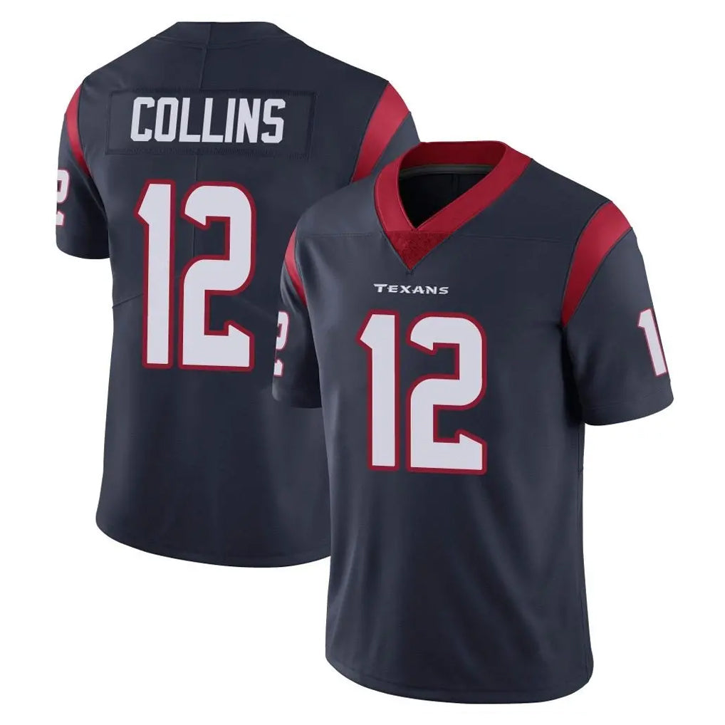 Davalo H.Texans #12 Nico Collins Player Navy Limited Vapor Untouchable Home Game Stitched Jerseys