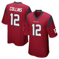 Davalo H.Texans #12 Nico Collins Player Red Home Game Stitched Jerseys