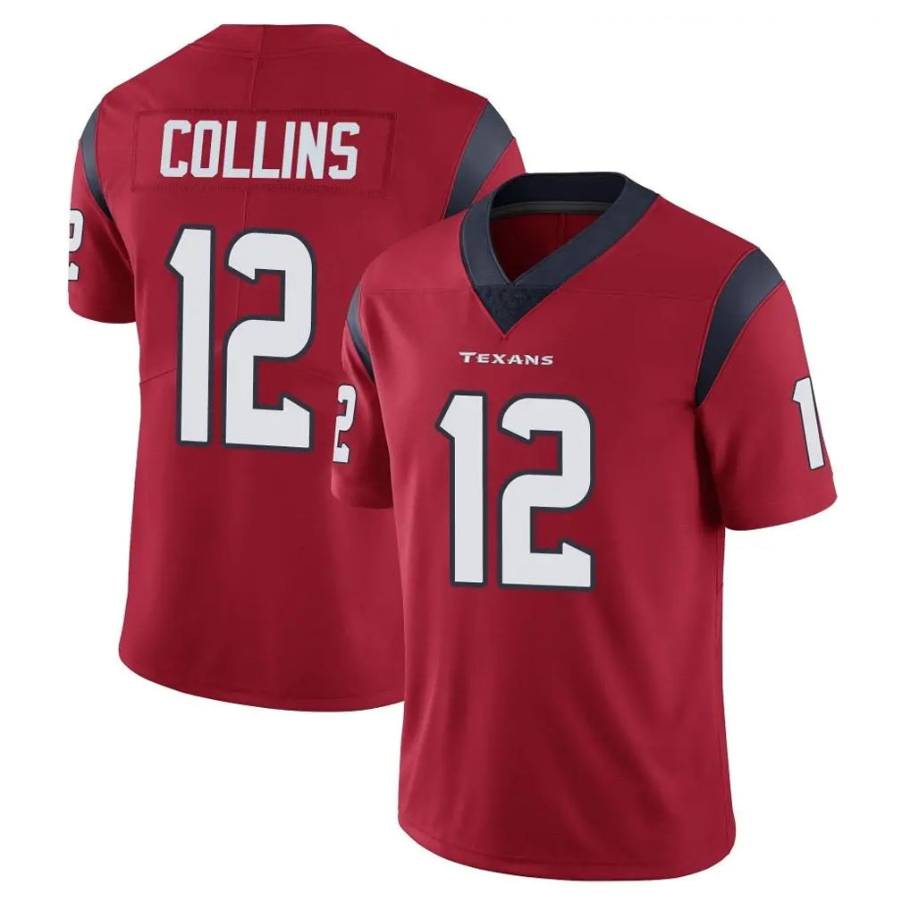 Davalo H.Texans #12 Nico Collins Player Red Limited Vapor Untouchable Home Game Stitched Jerseys