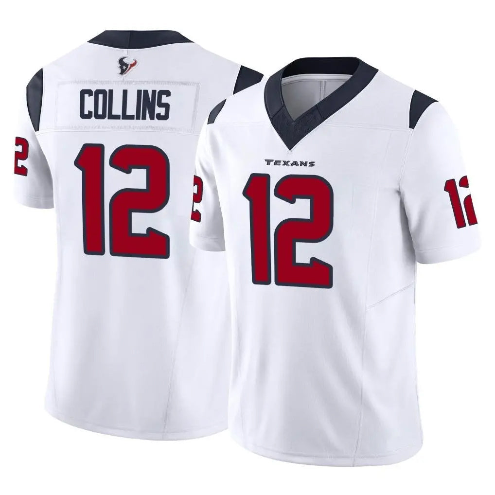 Davalo H.Texans #12 Nico Collins Player White Limited Vapor F.U.S.E. Home Game Stitched Jerseys