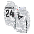 Davalo H.Texans #24 Derek Stingley Jr. Player Arctic Camo Salute to Service Hoodies Limited Game Stitched Jerseys