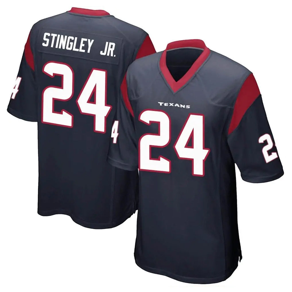 Davalo H.Texans #24 Derek Stingley Jr. Player Navy Home Game Stitched Jerseys