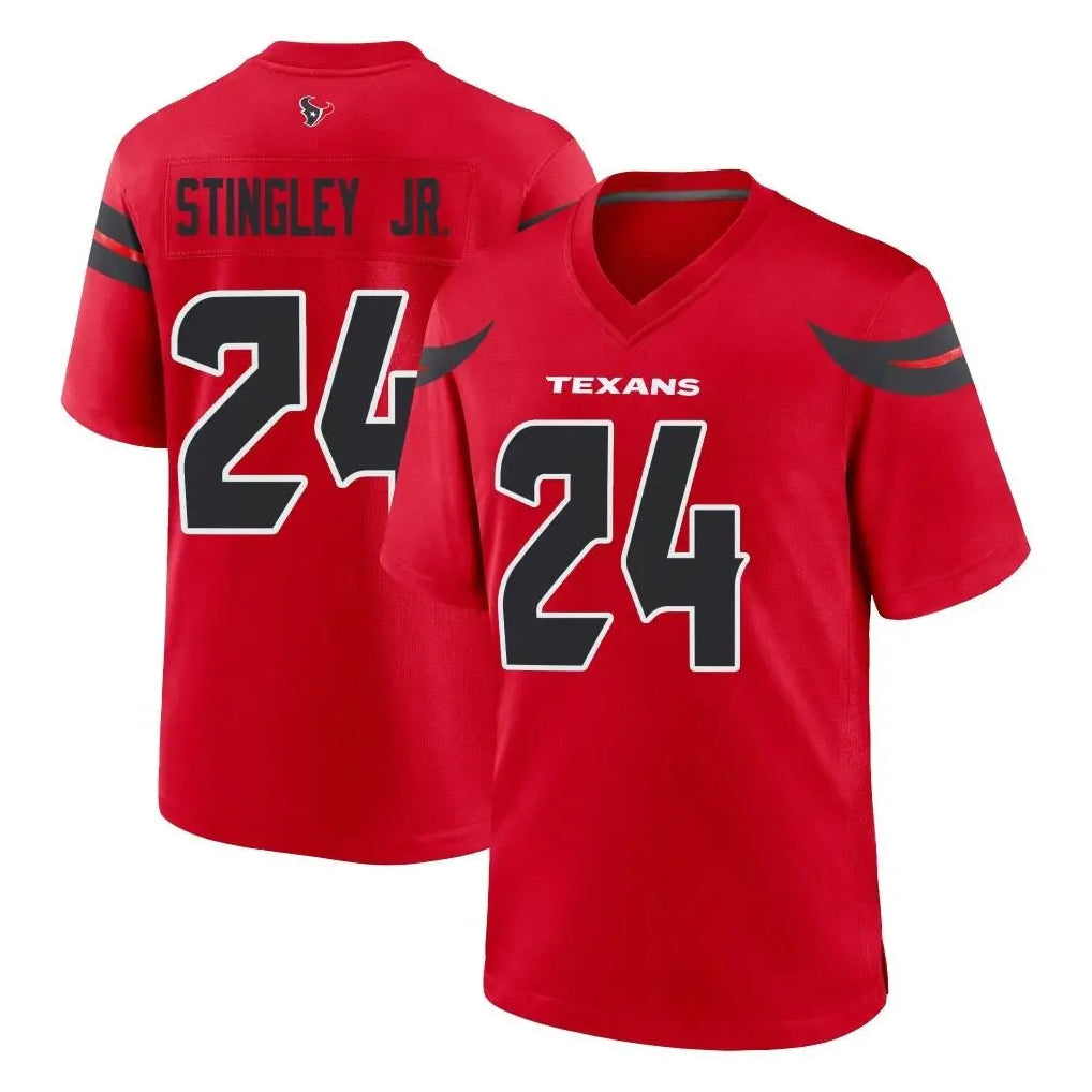 Davalo H.Texans #24 Derek Stingley Jr. Player Red Alternate Home Game Stitched Jerseys