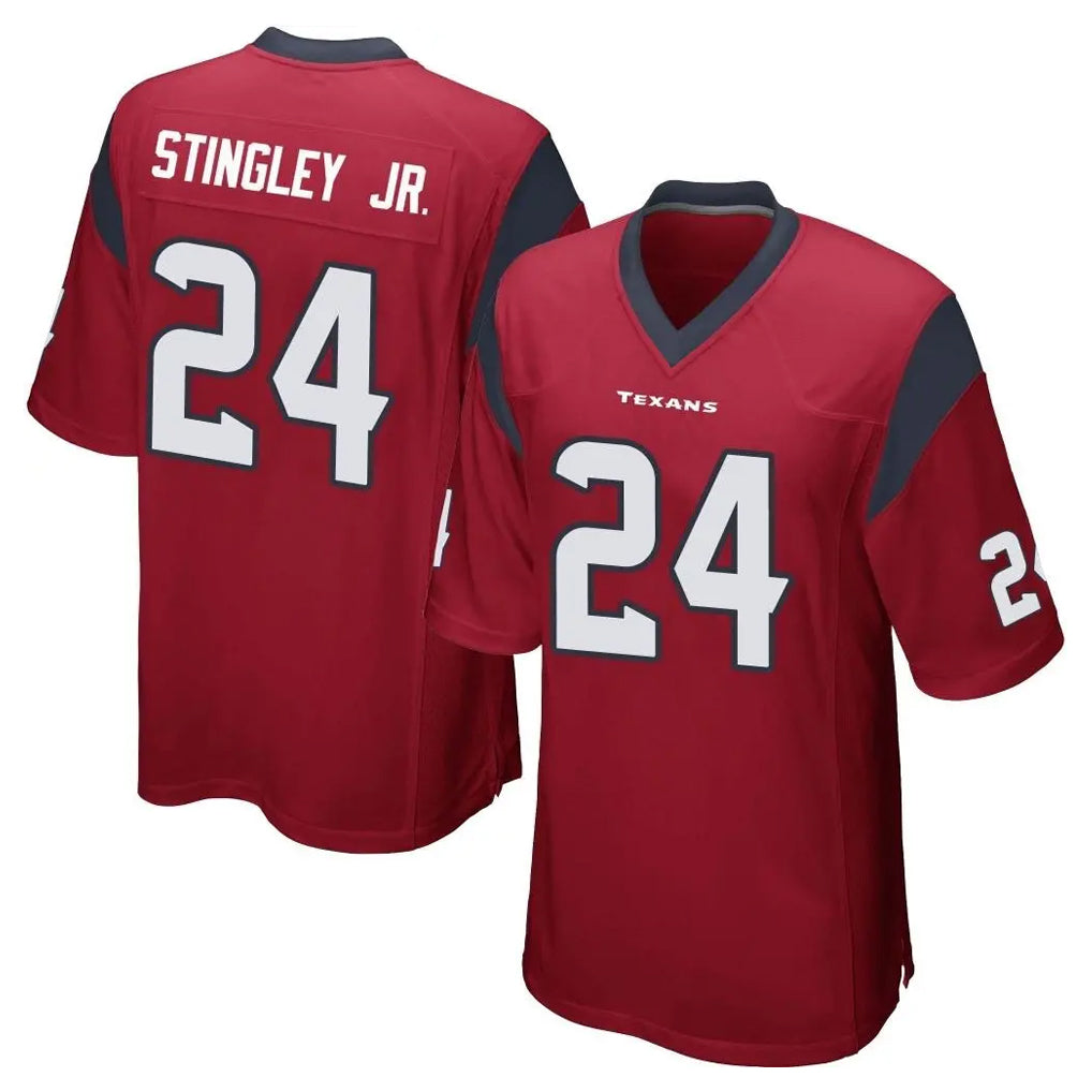 Davalo H.Texans #24 Derek Stingley Jr. Player Red Home Game Stitched Jerseys