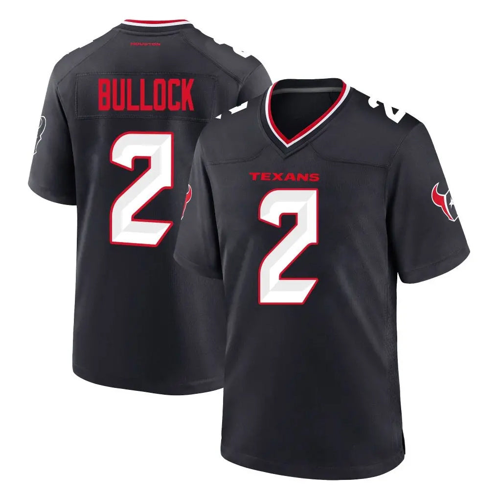 Davalo H.Texans #2 Calen Bullock Player Navy Team Home Game Stitched Jerseys