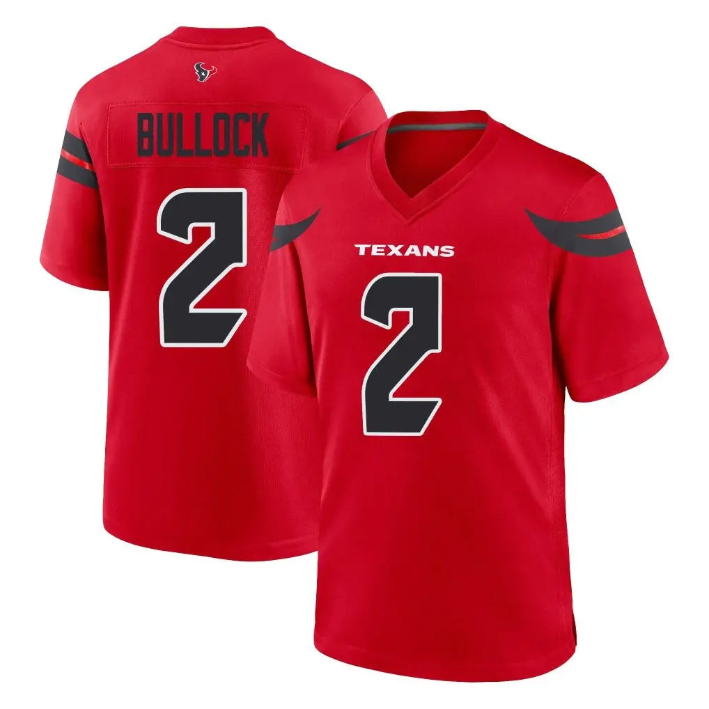 Davalo H.Texans #2 Calen Bullock Player Red Alternate Home Game Stitched Jerseys