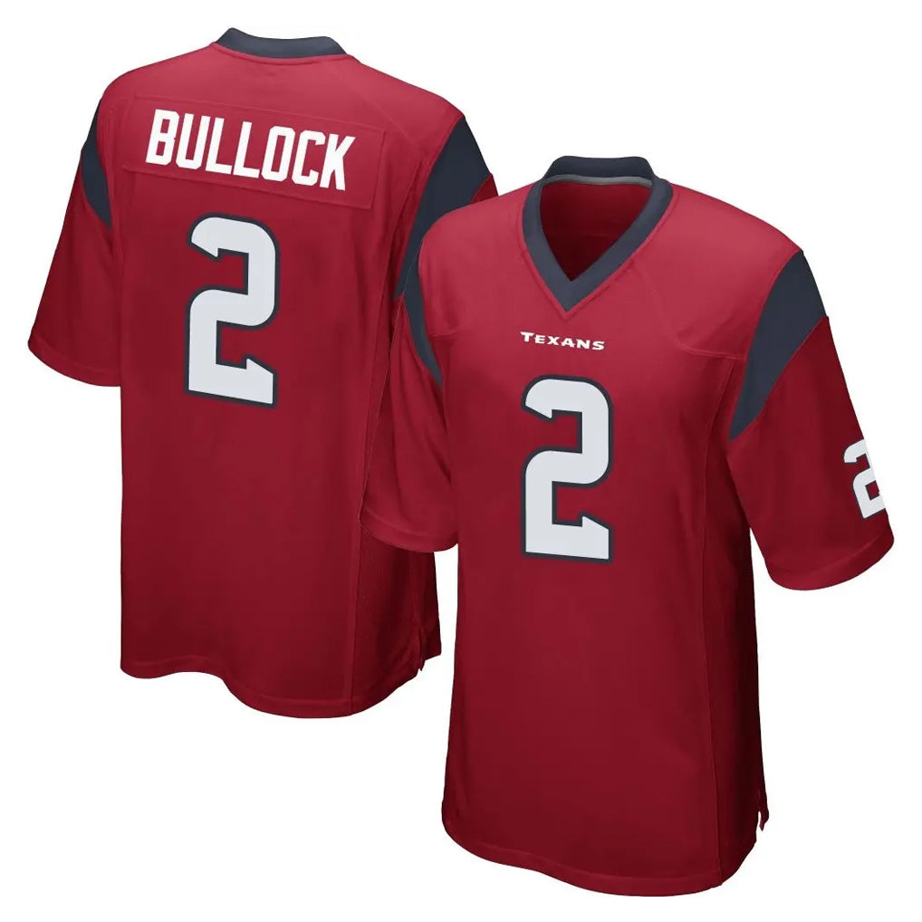 Davalo H.Texans #2 Calen Bullock Player Red Home Game Stitched Jerseys