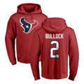 Davalo H.Texans #2 Calen Bullock Player Red Pro Line Pullover Hoodie Limited Game Stitched Jerseys