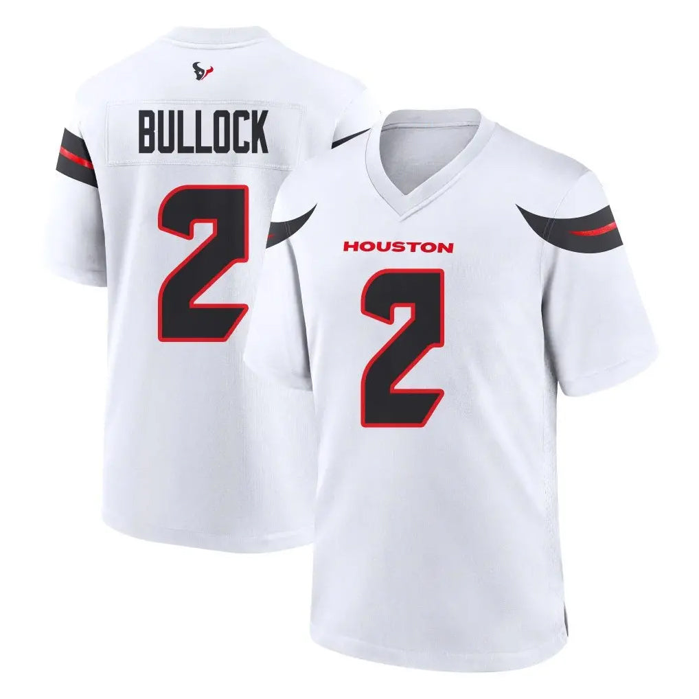 Davalo H.Texans #2 Calen Bullock Player White Home Game Stitched Jerseys