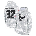 Davalo H.Texans #32 David Montgomery Player Arctic Camo Salute to Service Hoodies Limited Game Stitched Jerseys