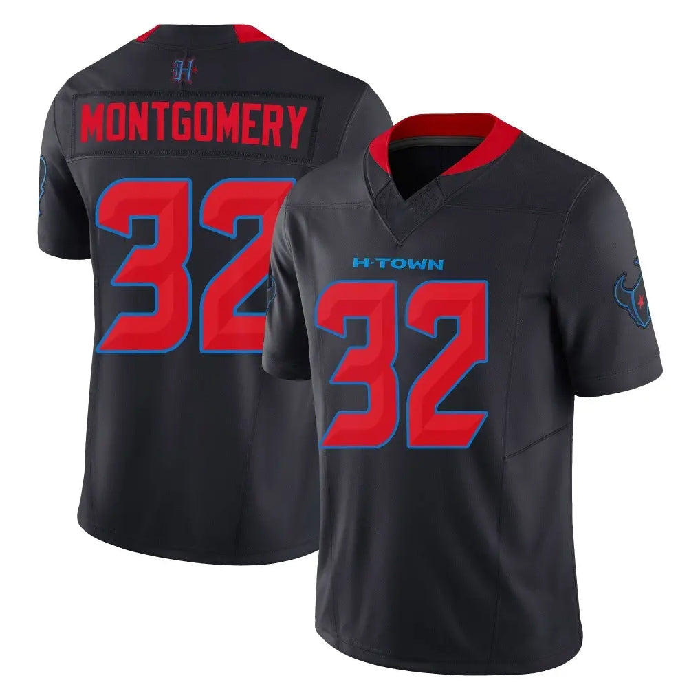 Davalo H.Texans #32 David Montgomery Player Navy Limited 2nd Alternate Vapor F.U.S.E. Home Game Stitched Jerseys