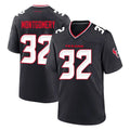 Davalo H.Texans #32 David Montgomery Player Navy Team Home Game Stitched Jerseys