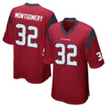 Davalo H.Texans #32 David Montgomery Player Red Home Game Stitched Jerseys