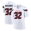 Davalo H.Texans #32 David Montgomery Player White Home Game Stitched Jerseys