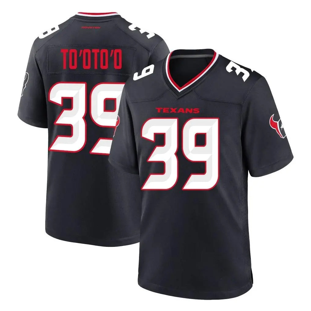 Davalo H.Texans #39 Henry To'oTo'o Player Navy Team Home Game Stitched Jerseys