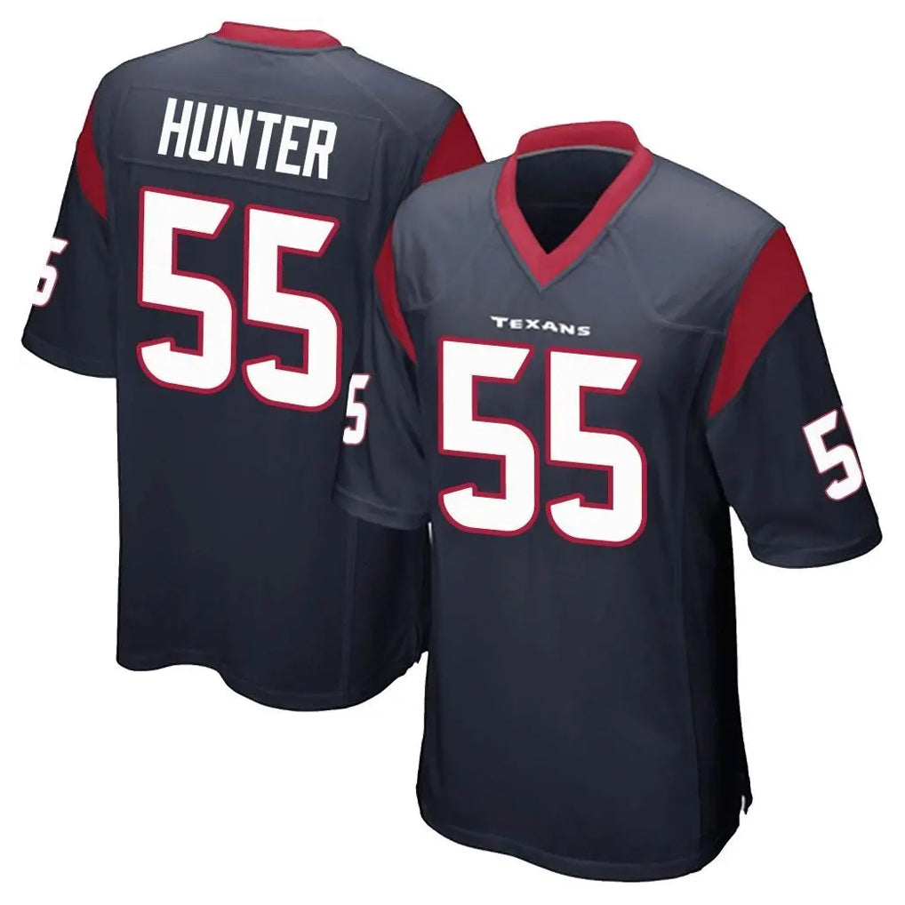 Davalo H.Texans #55 Danielle Hunter Player Navy Home Game Stitched Jerseys
