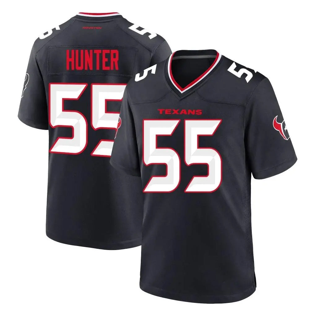 Davalo H.Texans #55 Danielle Hunter Player Navy Team Home Game Stitched Jerseys