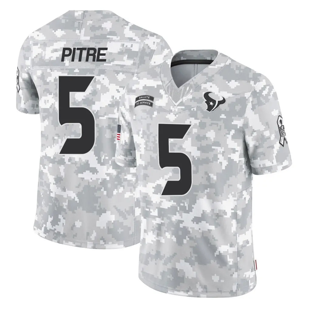 Davalo H.Texans #5 Jalen Pitre Player Arctic Camo Salute To Service Limited Game Stitched Jerseys
