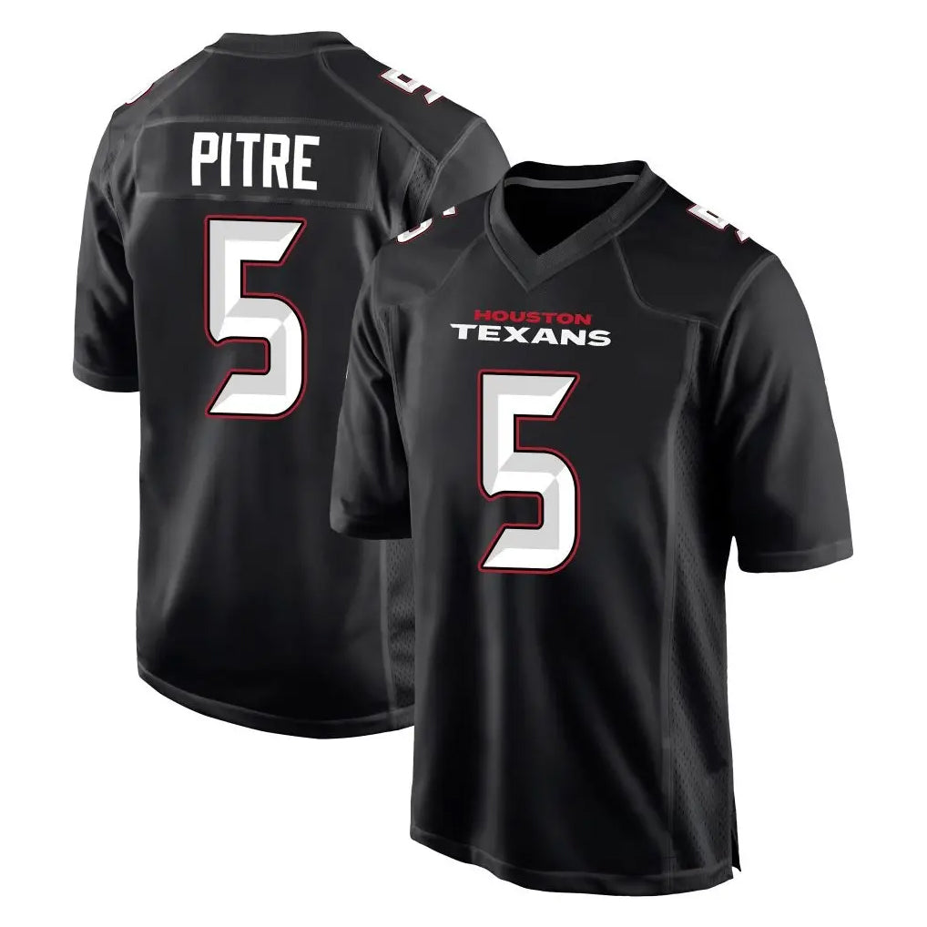 Davalo H.Texans #5 Jalen Pitre Player Carbon Black Fashion Home Game Stitched Jerseys