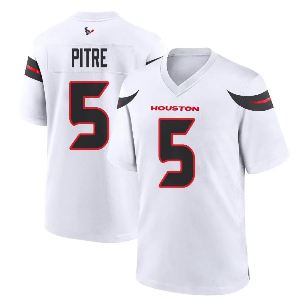 Davalo H.Texans #5 Jalen Pitre Player White Home Game Stitched Jerseys