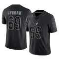 Davalo H.Texans #69 Ed Ingram Player Black Reflective Limited Game Stitched Jerseys