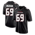 Davalo H.Texans #69 Ed Ingram Player Carbon Black Fashion Home Game Stitched Jerseys