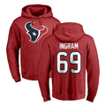 Davalo H.Texans #69 Ed Ingram Player Red Pro Line Pullover Hoodie Limited Game Stitched Jerseys