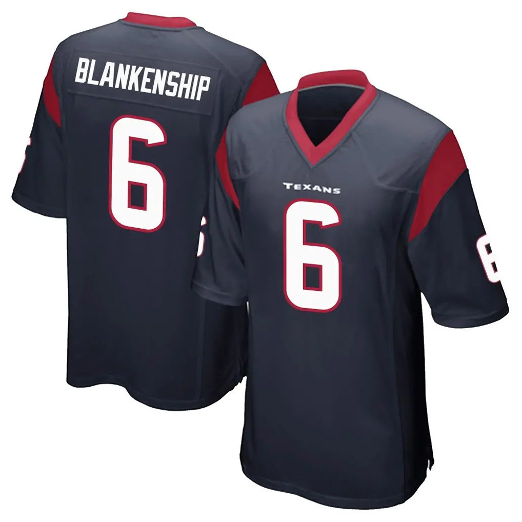 Davalo H.Texans #6 Reed Blankenship Player Navy Home Game Stitched Jerseys