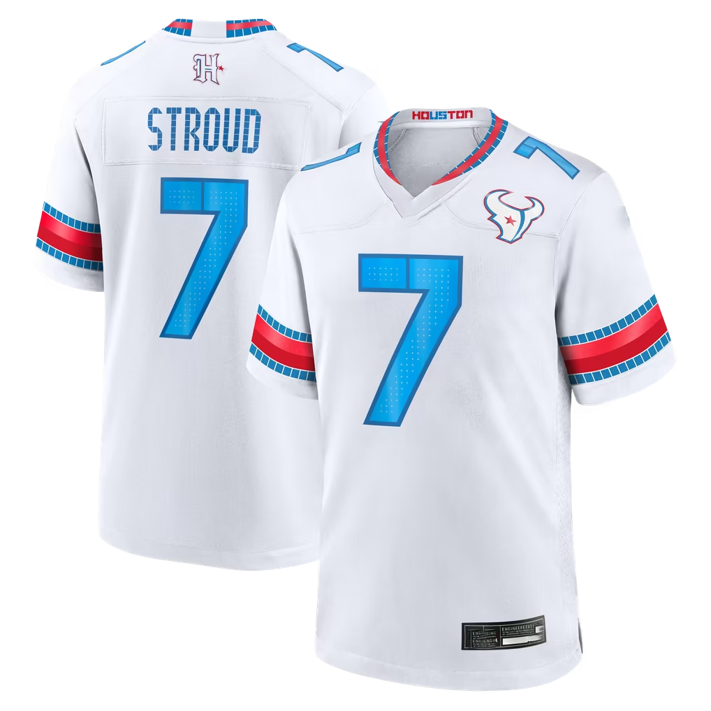 Davalo H.Texans #7 C.J. Stroud White 2026 Rivalries Collection Game Stitched Jerseys