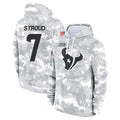 Davalo H.Texans #7 CJ Stroud Player Arctic Camo Salute to Service Hoodies Limited Game Stitched Jerseys