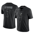 Davalo H.Texans #7 CJ Stroud Player Black Reflective Limited Game Stitched Jerseys