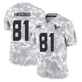Davalo H.Texans #81 Jayden Higgins Player Arctic Camo Salute To Service Limited Game Stitched Jerseys