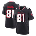 Davalo H.Texans #81 Jayden Higgins Player Navy Team Home Game Stitched Jerseys