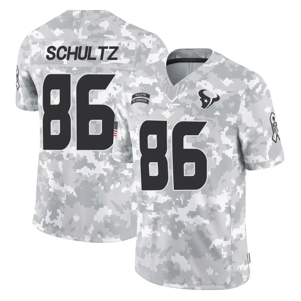 Davalo H.Texans #86 Dalton Schultz Player Arctic Camo Salute To Service Limited Game Stitched Jerseys