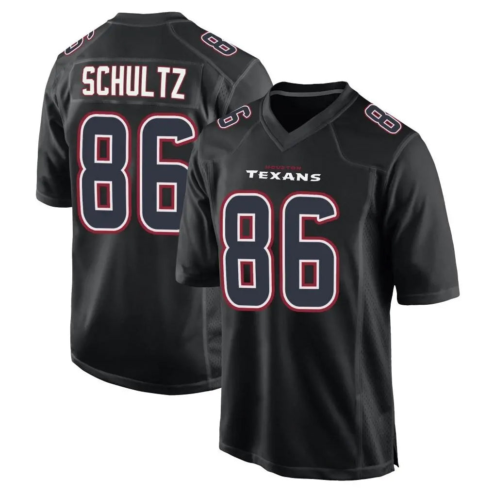 Davalo H.Texans #86 Dalton Schultz Player Black Fashion Home Game Stitched Jerseys