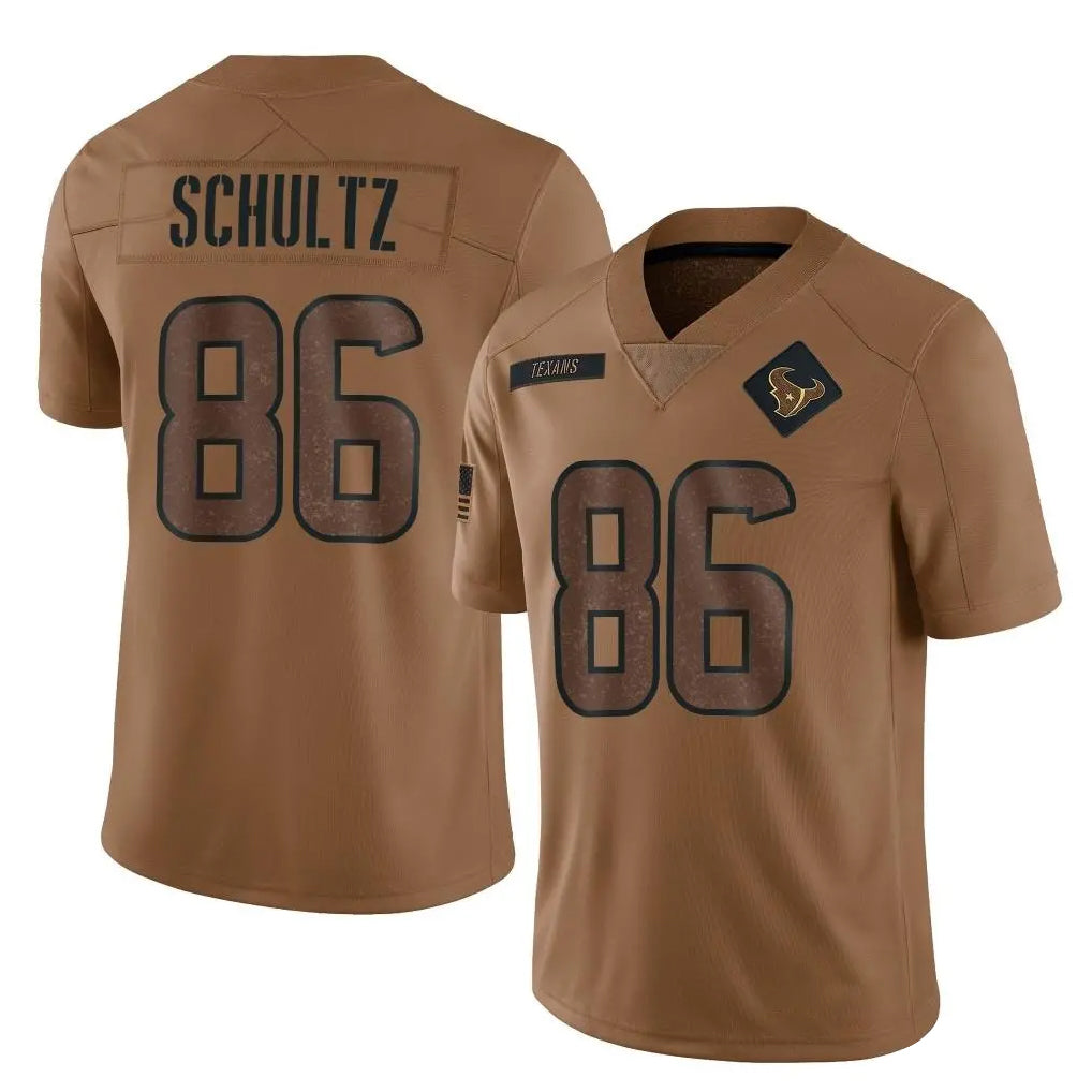 Davalo H.Texans #86 Dalton Schultz Player Brown Salute To Service Limited Stitched Jerseys