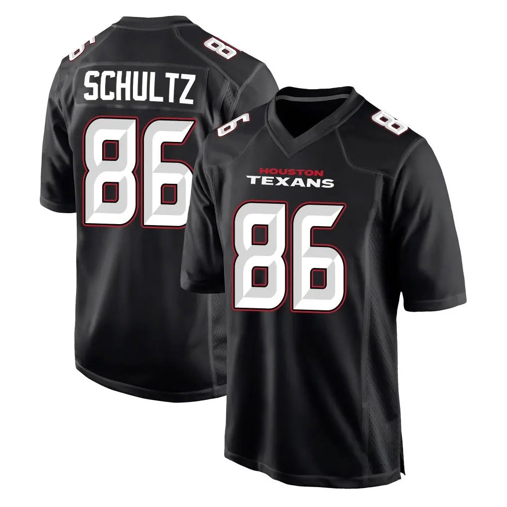 Davalo H.Texans #86 Dalton Schultz Player Carbon Black Fashion Home Game Stitched Jerseys