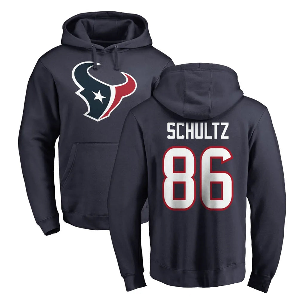 Davalo H.Texans #86 Dalton Schultz Player Navy Pro Line Pullover Hoodie Limited Game Stitched Jerseys